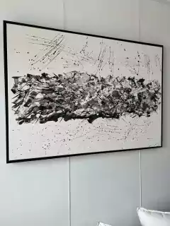 Cuadro Prusia enmarcado en negro - comprar online
