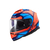Capacete LS2 FF800 com Viseira Solar Faster Laranja / Azul Fosco (OUTLET)