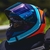 Capacete LS2 FF800 com Viseira Solar Slant Azul/Laranja Fosco