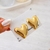 Aros chunky corazón liso dorado 2.5x2.5cm F