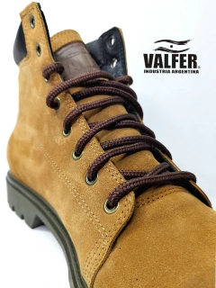 Botas arena caña corta de cuero gamuzado - comprar online