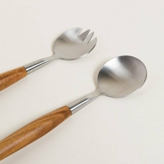 Imagen de Cuchara & Tenedor Acero y Acacia