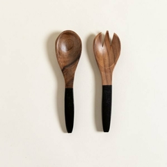 Cuchara & Tenedor Acacia Mango Negro - Cayetana Home