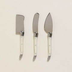 Set x3 Cuchillos para Queso Berlin Blanco - Cayetana Home