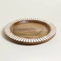 Plato Redondo Madera Naha - tienda online