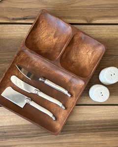 Bandeja Acacia Tres Divisiones - comprar online