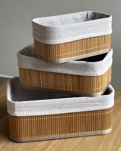Canasto Organizador Bambu Mediano - comprar online