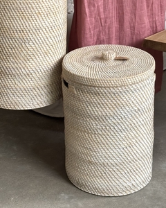 Cesto Ratan Baggy Blanco Grande - comprar online