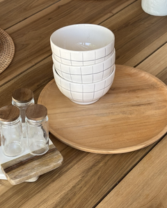 Plato Redondo Teca - comprar online