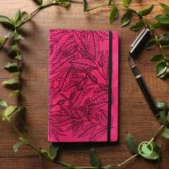 Cuaderno Cuerina Fucsia & Negro