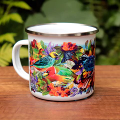 Pocillo de metal Paraíso Azulino - Solar Arts & Crafts  | Diseño, regalos | Inspirados en Colombia