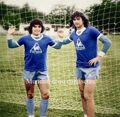 Camiseta selección Argentina mundiales 1982 - 1986 Entrenamiento azul