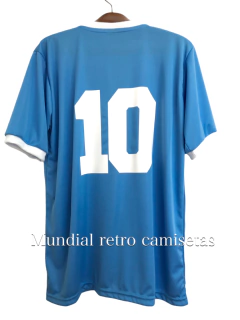 Camiseta celeste Napoli CIRIO 1984 - 1985 - MUNDIAL RETRO CAMISETAS
