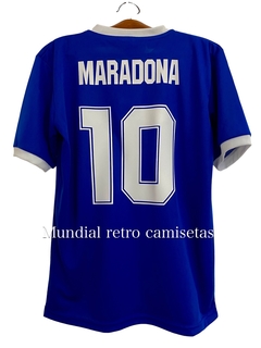 Camiseta Argentina mundial 1986 azul 8vos final en internet