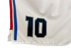Short San Lorenzo blanco años ochenta y noventa - MUNDIAL RETRO CAMISETAS