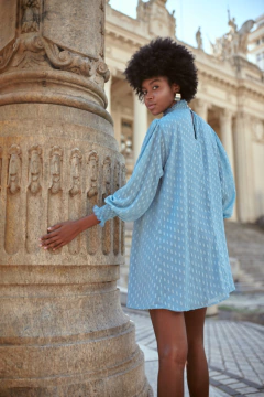 Vestido Jéssica Azul Céu - loja online