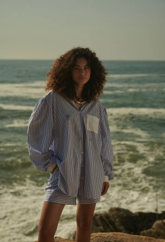 Camisa Verônica Azul Capri