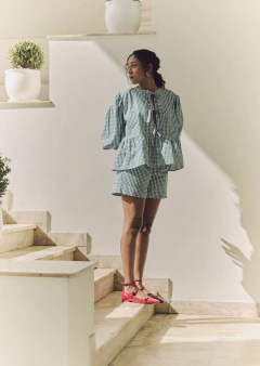 Short Verônica Xadrez Verde na internet