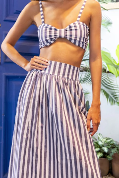 Top Isadora Listrado Marinho - loja online