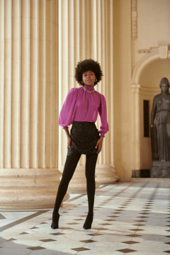 Saia Paetê Preta - comprar online