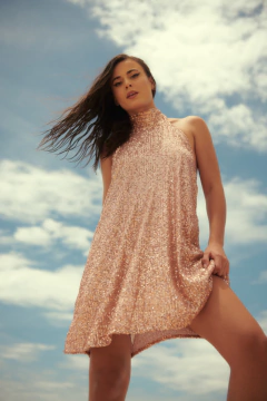 Vestido Vitória de Paetê Rosê - loja online