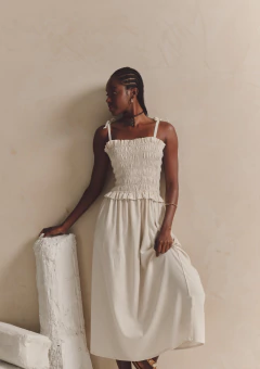 Imagem do Vestido Aurora Linho Cru