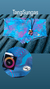 Sunga Estampada - Azul Purpura.