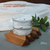 CLASSIC Bajo + TAPA - 150cc - Concreto marmolado recipiente para velas - comprar online