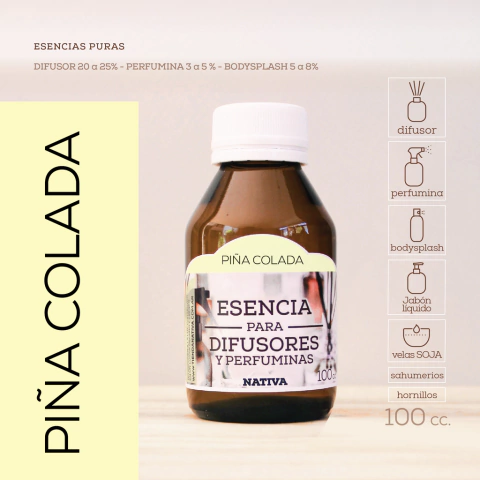 PIÑA COLADA - Esencia pura para difusores, perfuminas y bodysplash