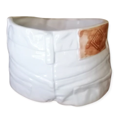 Maceta cerámica Panatalón blanco - comprar en línea