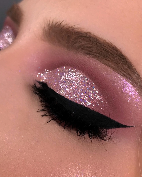 Glitter rosa holográfico - Wallace Adbelt - Coleção maquiadores do Brasil