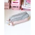 Nécessaire Poliéster BRW Cinza e Rosa Pastel
