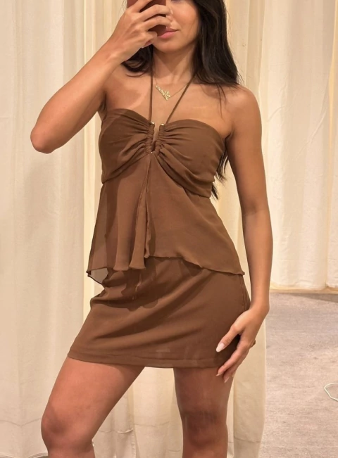 Mini Saia Brown - comprar online