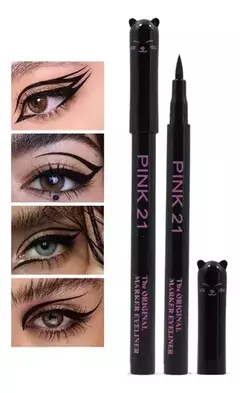 PINK 21 DELINEADOR FIBRA CON PATITAS Y CARITAS