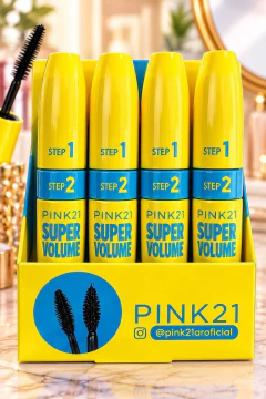 MASCARA DE PESTAÑAS SUPER VOLUMEN PASO 1 Y 2 PINK 21 en internet