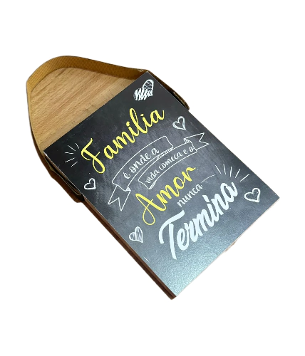 Placa Decorativa - Familia é onde a vida começa e o Amor nunca Termina