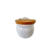 Saleiro De Cozinha Em Cerâmica Com Tampa de Madeira - comprar online