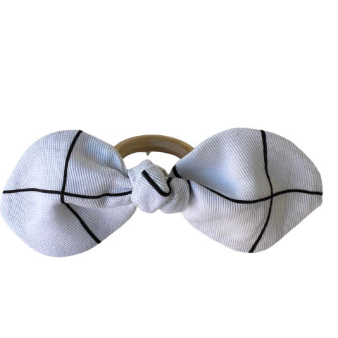 Anel de Guardanapo Laço Grid Square Branco