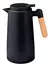 Garrafa Térmica Preta 1L WOODEN HANDLE