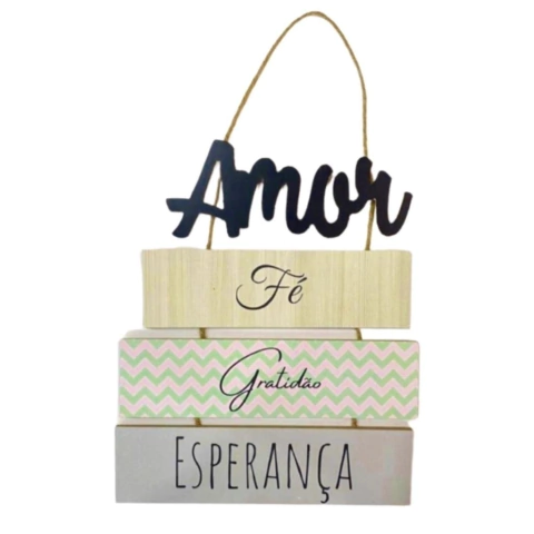 Placa Decorativa em Madeira - loja online
