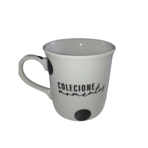 Caneca Porcelana Cerâmica Colecione Momentos Louça lisa Para Café Leite Chá