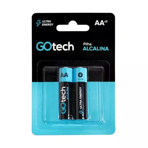 Pilhas Alcalinas Gotech AA 1,5v C/2 Unidades