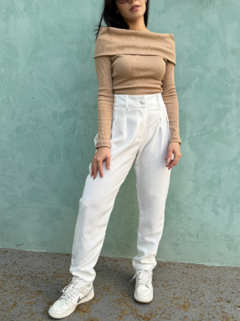 Calça Alfaiataria Branca Viena - BY ♥ THAY
