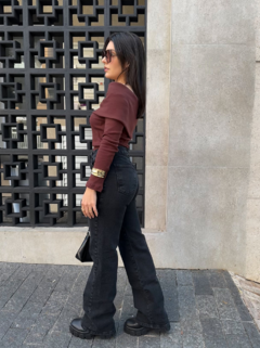 Calça Wide Leg Preta Dallas - loja online