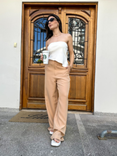 Calça Alfaiataria Bege Rachel