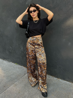 Calça Animal Print Onça Marrom - BY ♥ THAY