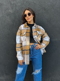 Camisa Flanelada Xadrez Caramelo