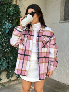 Camisa Flanelada Xadrez Rosa