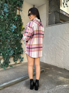 Camisa Flanelada Xadrez Rosa - comprar online