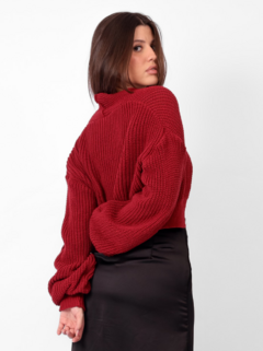 Imagem do Cardigan Tricot Vermelho Cherry